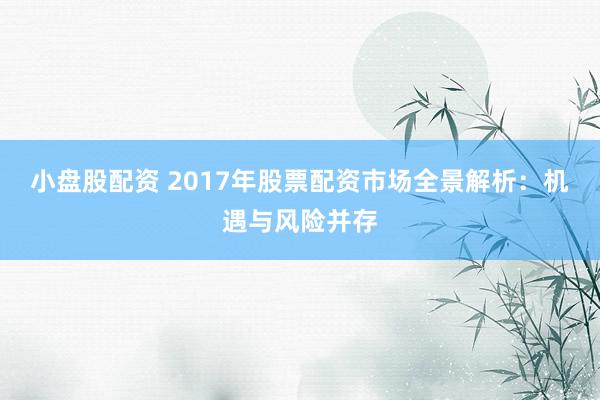 小盘股配资 2017年股票配资市场全景解析:机遇与风险并存