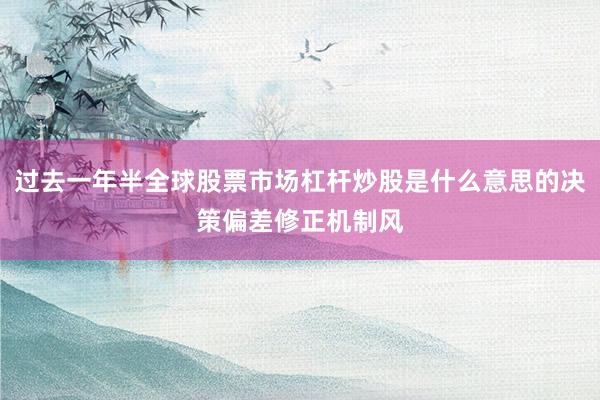 过去一年半全球股票市场杠杆炒股是什么意思的决策偏差修正机制风