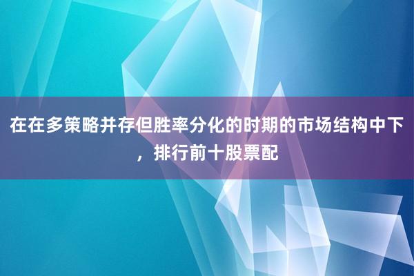 在在多策略并存但胜率分化的时期的市场结构中下，排行前十股票配