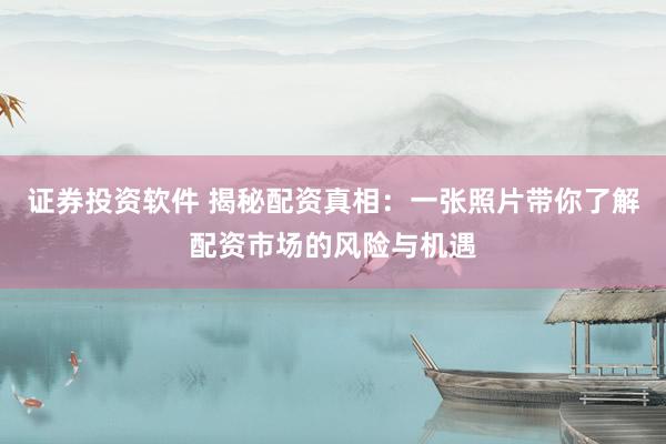 证券投资软件 揭秘配资真相：一张照片带你了解配资市场的风险与机遇
